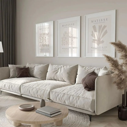 Flower Matisse Wall Art Set of 3 Wall Frames