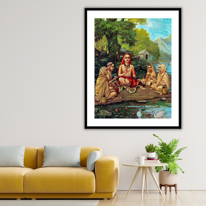 Adi Shankaracharya by Raja Ravi Varma Wall Art Painting for Home Decor