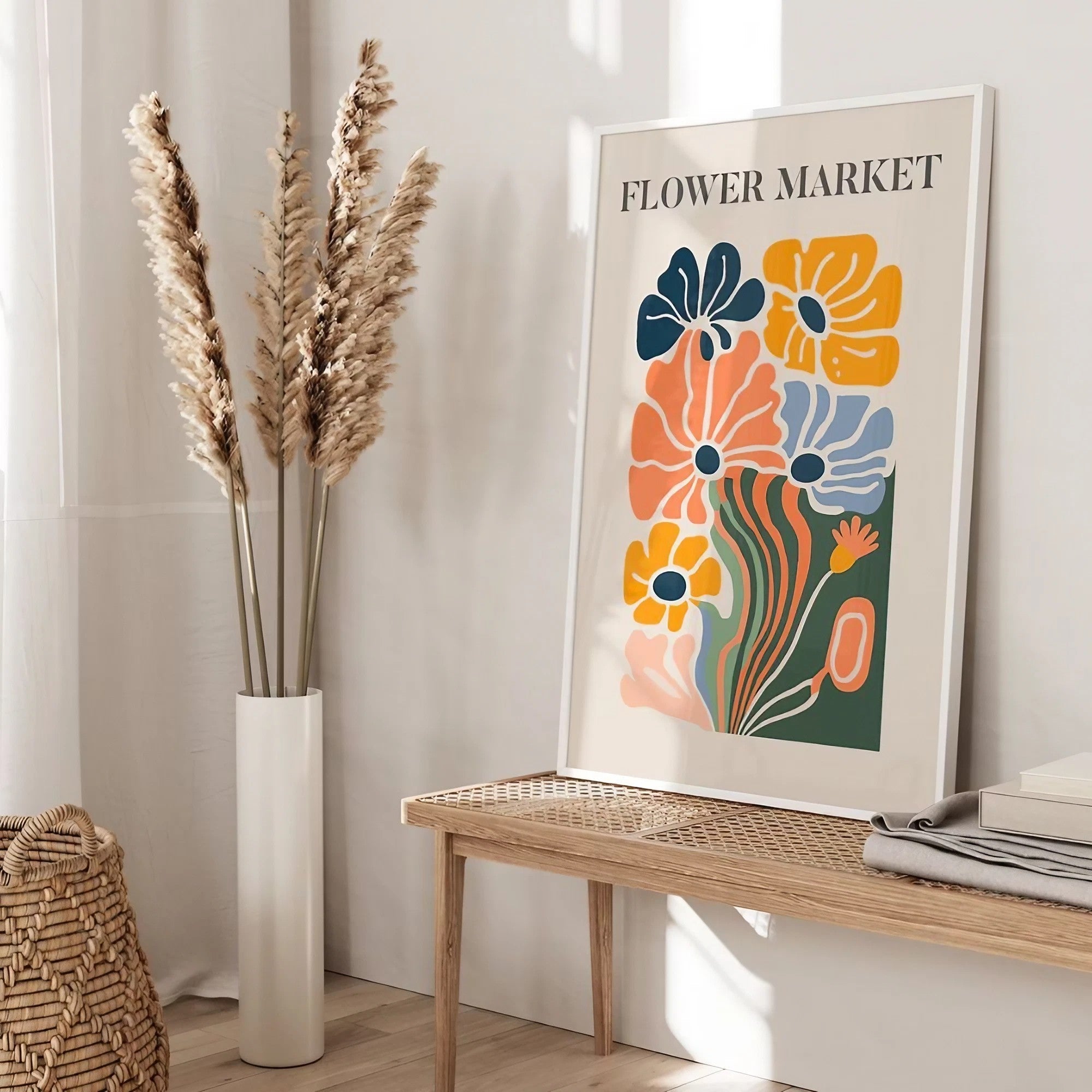 Set Of 3 Flower Market Wall Frame