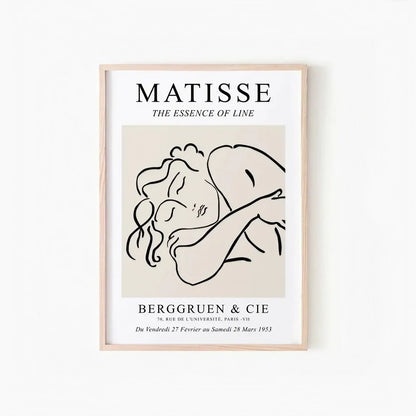 Black & Beige Henri Matisse Exhibition Wall Frame Set of 3