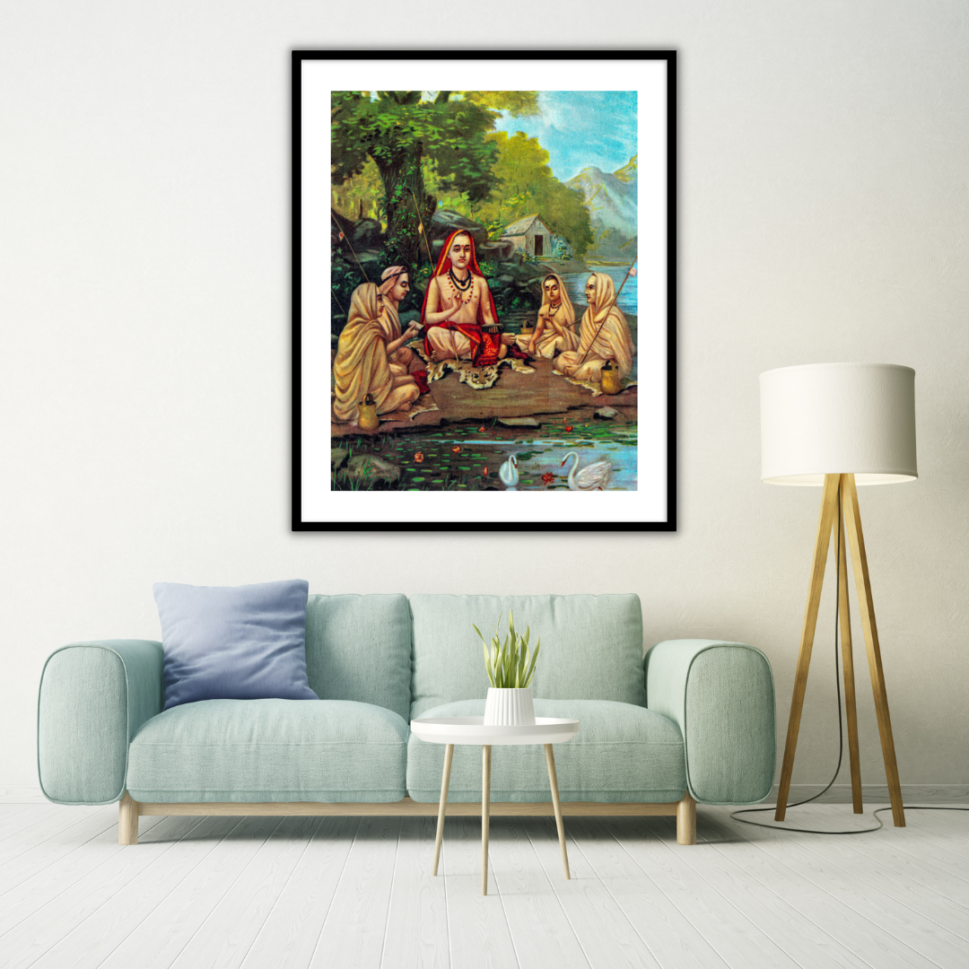 Adi Shankaracharya by Raja Ravi Varma Wall Art Painting for Home Decor
