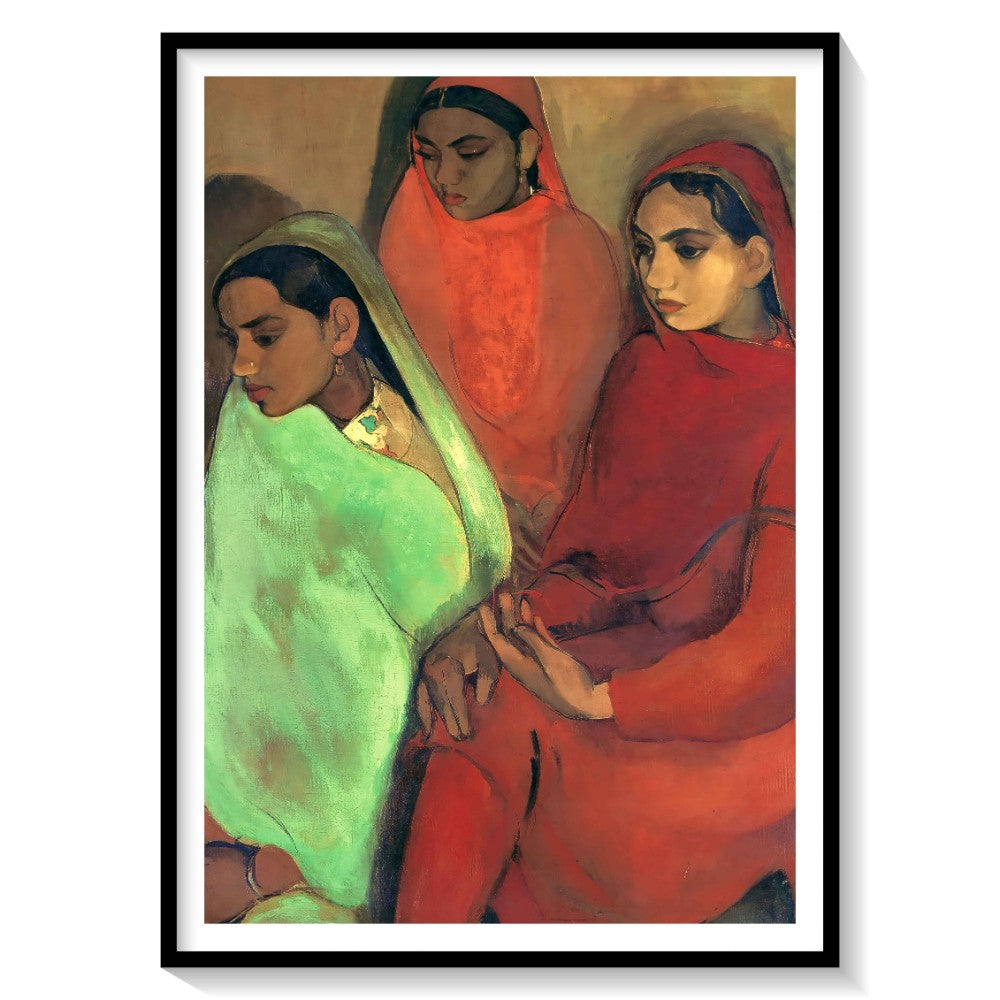 Group of Three Girls, Amrita Sher Gil Paintings