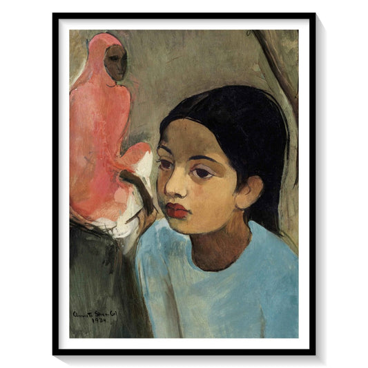 The Little Girl in Blue, Amrita Sher Gil Paintings