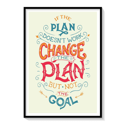 Change the plan, not the goal, Motivational Poster