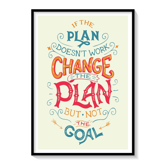 Change the plan, not the goal, Motivational Poster