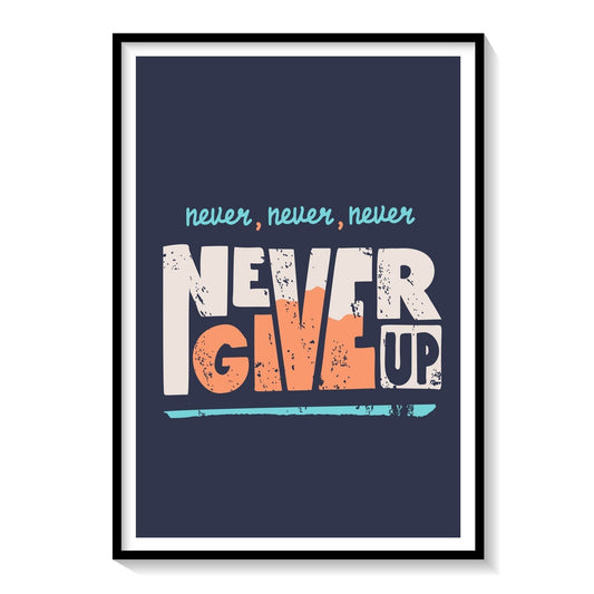 Never give up, Motivational Posters