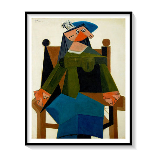 Femme assise dans un fauteuil, Pablo Picasso Painting