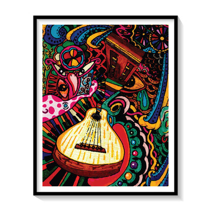 Guitar Pablo Picasso Inspired Painting, Pablo Picasso Painting