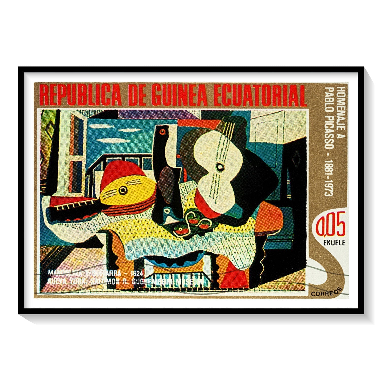 Mandolin and guitar by Picasso, Picasso Painting