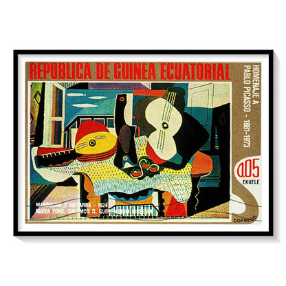 Mandolin and guitar by Picasso, Picasso Painting