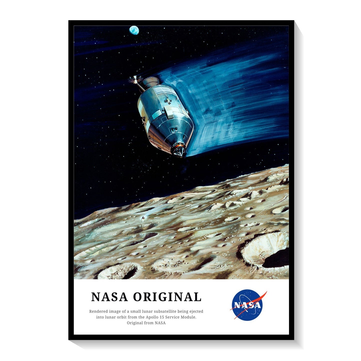 Small Lunar Subsatellite, NASA Art Posters