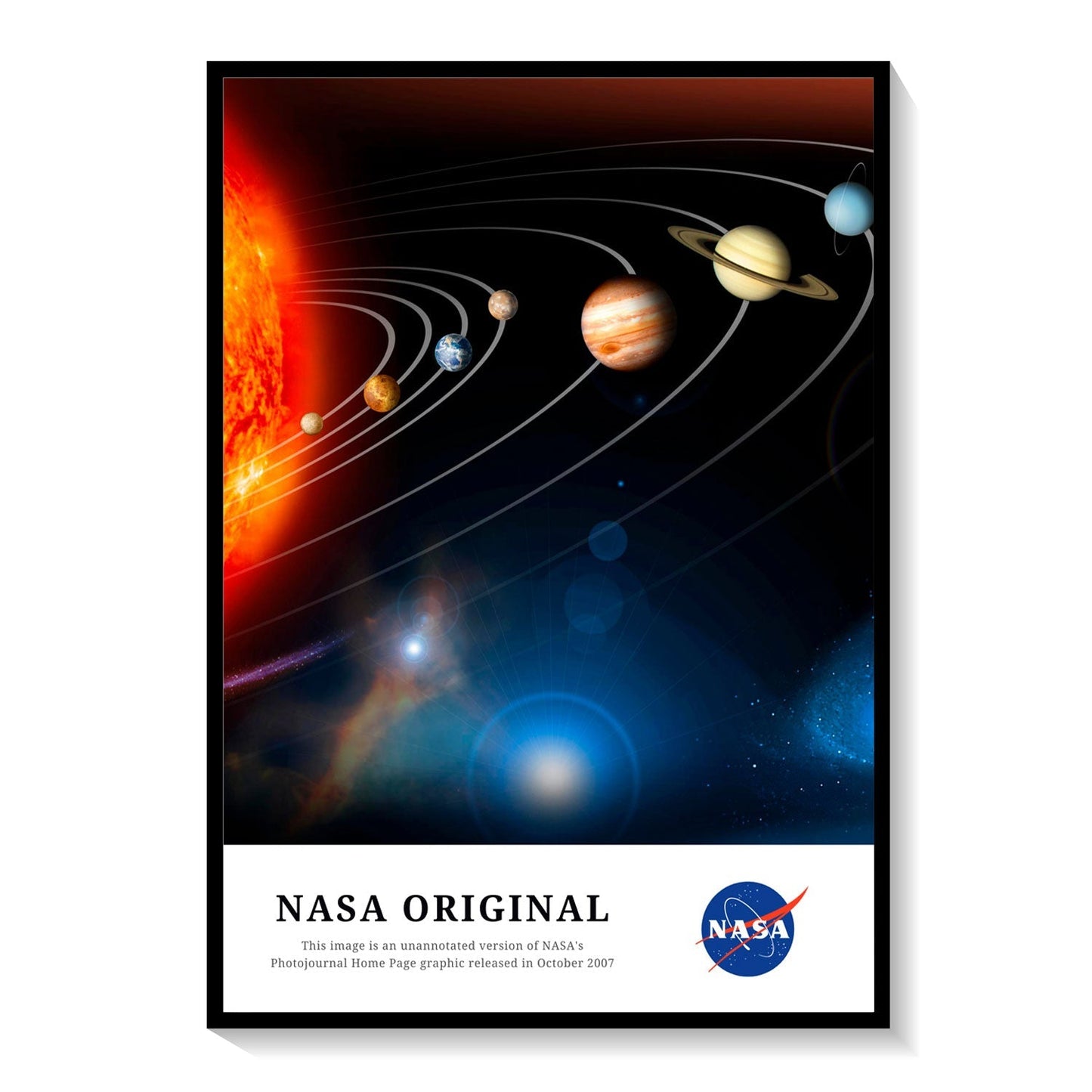 The Solar System Unannotated Version, NASA Art Posters