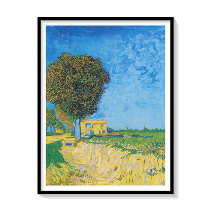 Avenue at Arles with houses, Vincent Van Gogh Painting