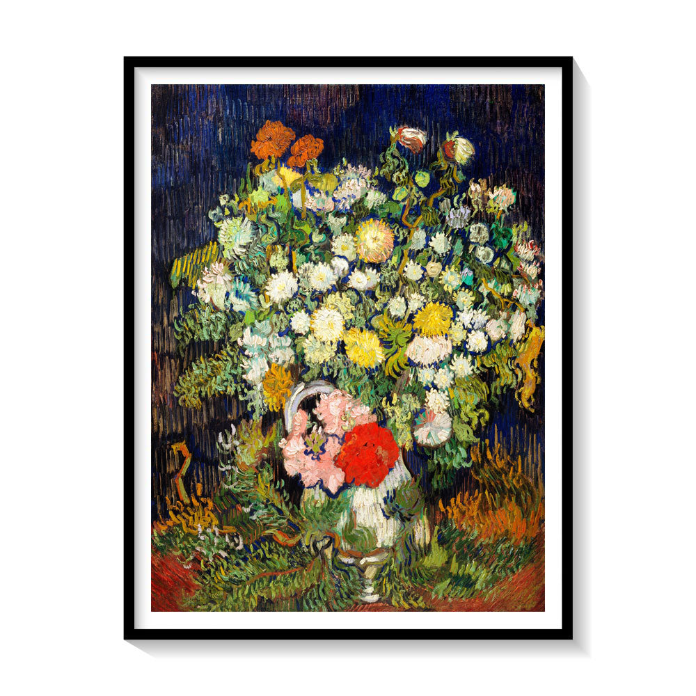 Bouquet of Flowers in a Vase, Vincent Van Gogh Painting