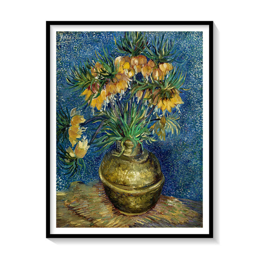 Imperial Fritillaries in a Copper Vase 2, Vincent Van Gogh Painting
