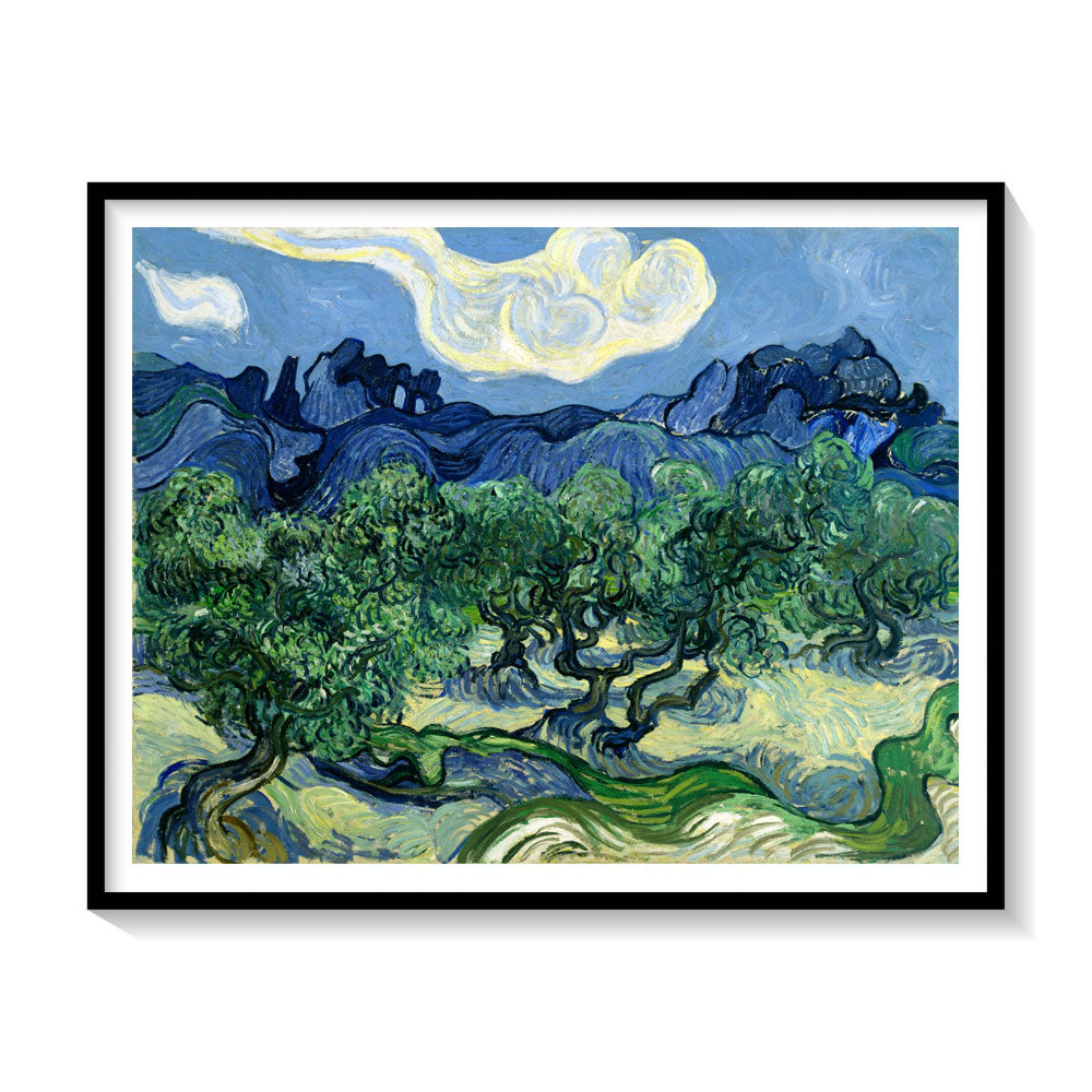 Olive Trees with the Alpilles, Van Gogh Painting