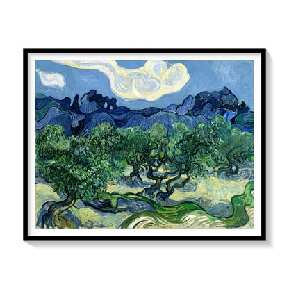 Olive Trees with the Alpilles, Van Gogh Painting