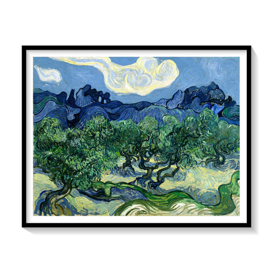 Olive Trees with the Alpilles, Van Gogh Painting