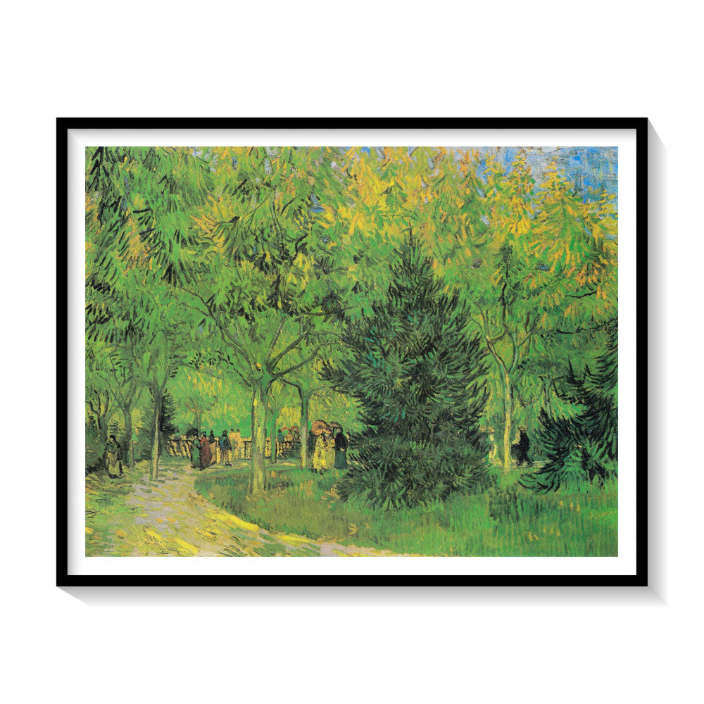 Path in the Park of Arles with Walkers, Van Gogh Painting