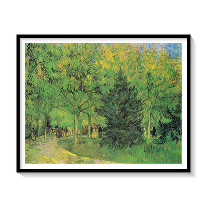 Path in the Park of Arles with Walkers, Van Gogh Painting