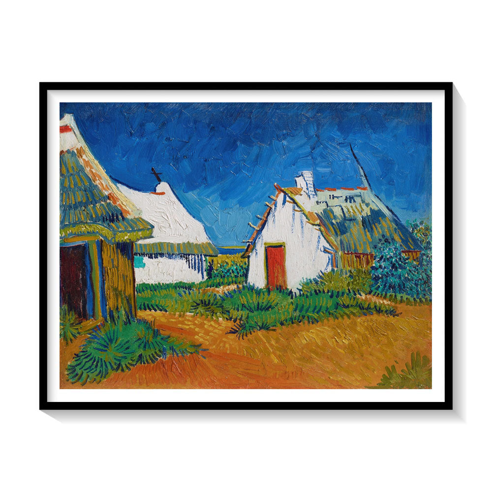 Three white cottages, Van Gogh Painting