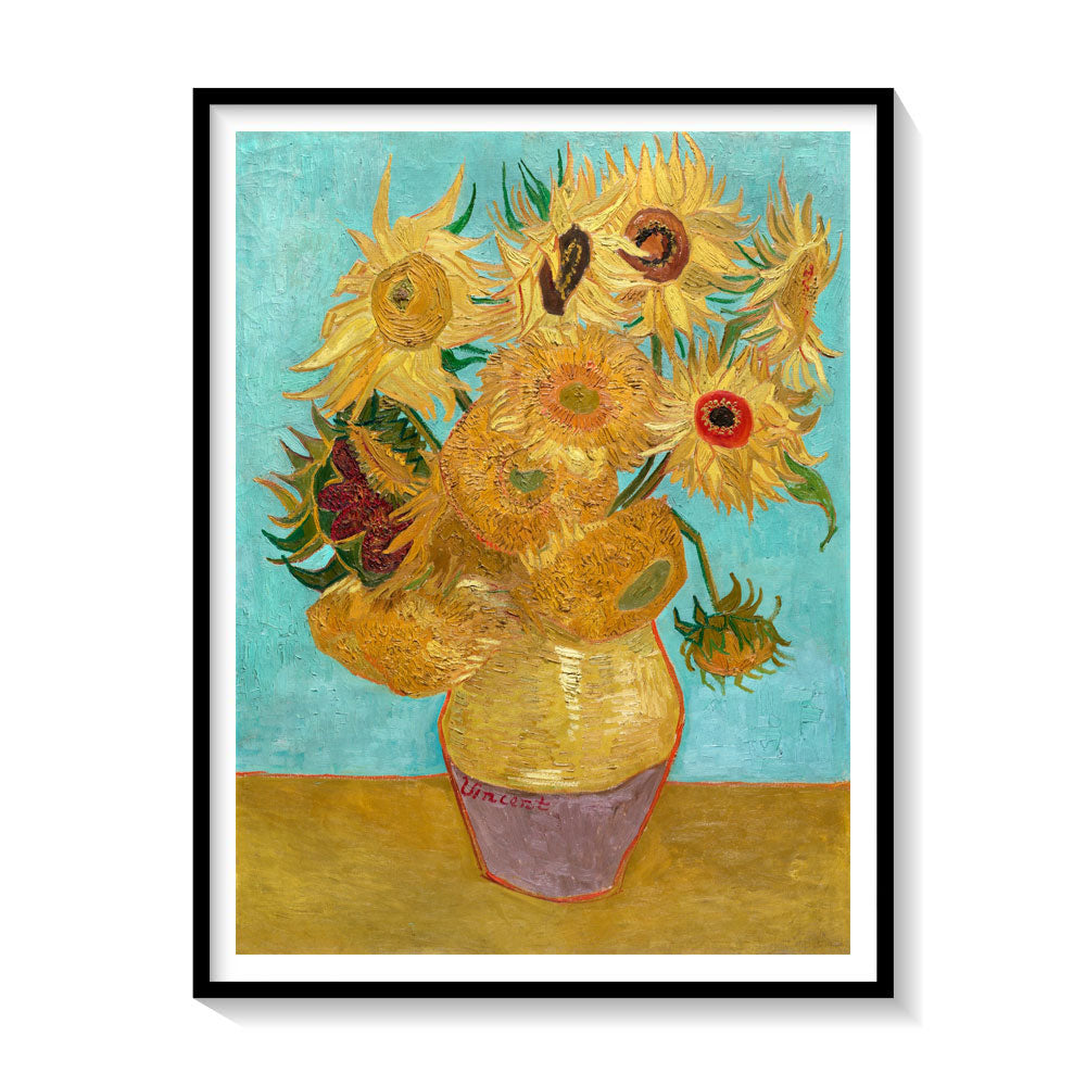 Vase with Twelve Sunflowers, Vincent Van Gogh Painting