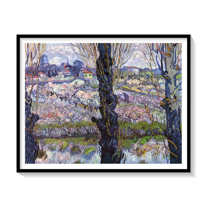 View of Arles Orchards, Van Gogh Painting