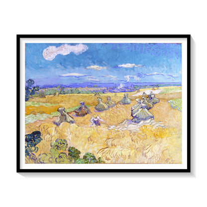 Wheat Fields with Reaper Auvers, Van Gogh Painting