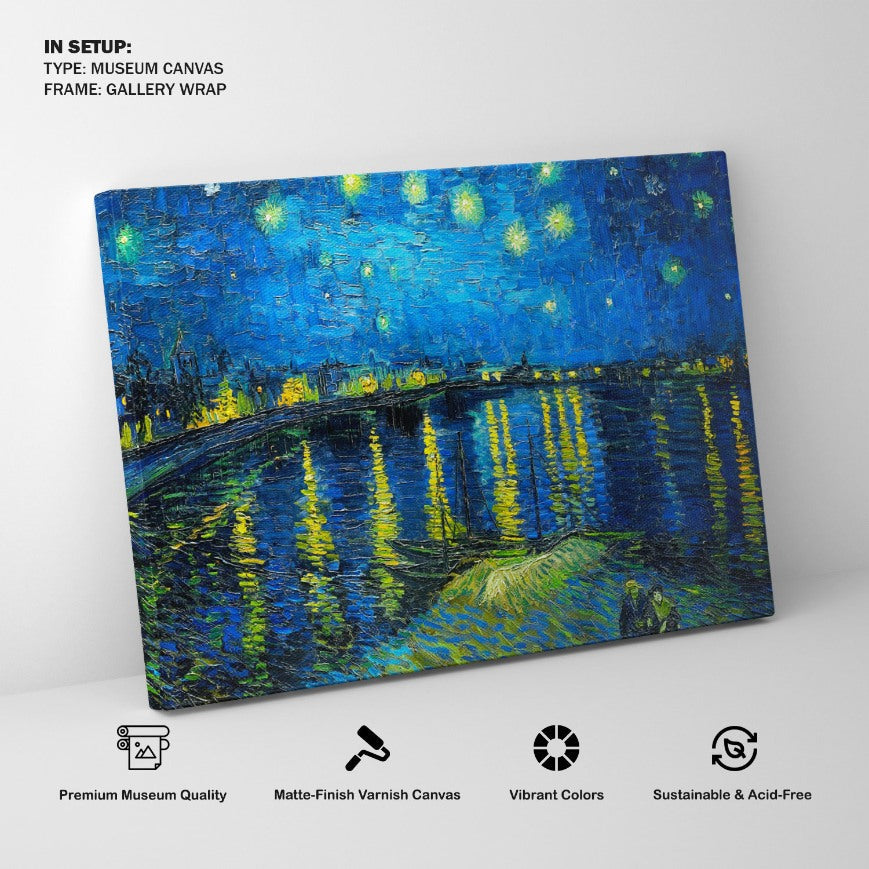 Vincent van Goghs Starry Night Over the Rhone, Big Canvas Paintings