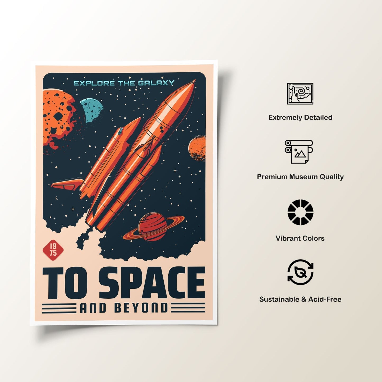 To Space Poster, Space Art