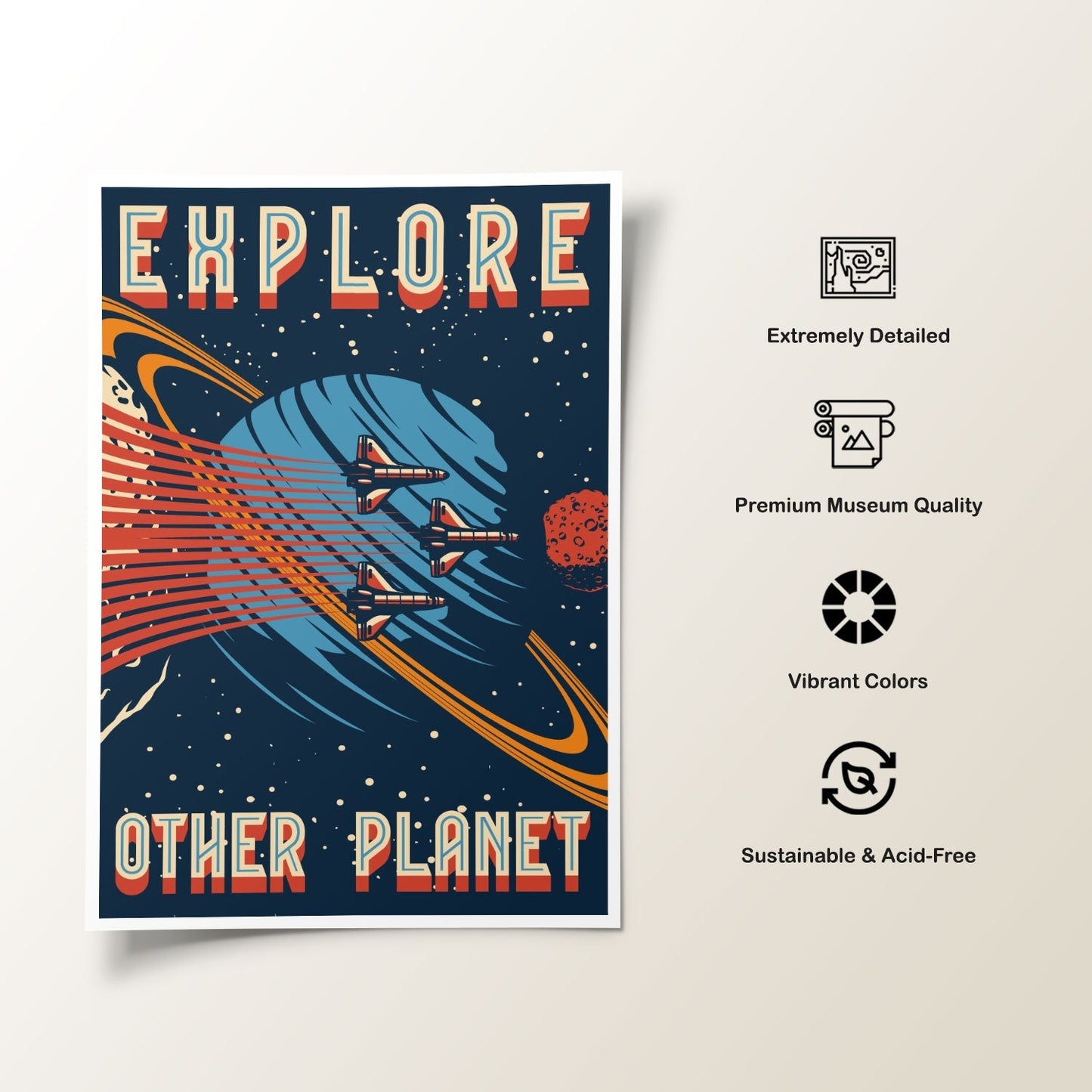 Explore Other Planet, Space Poster