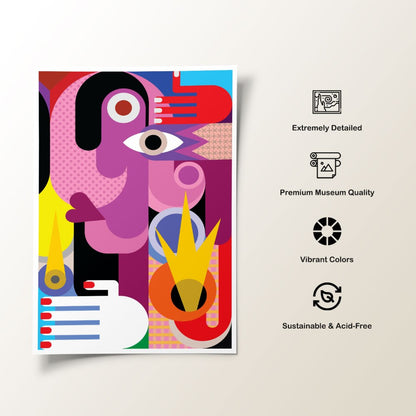 Man and Woman Abstract, Pablo Picasso Style Painting