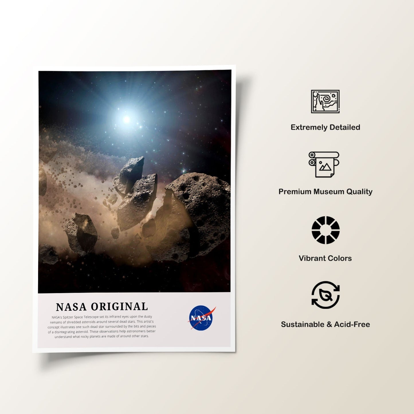 Shredded Asteroids, NASA Art Posters