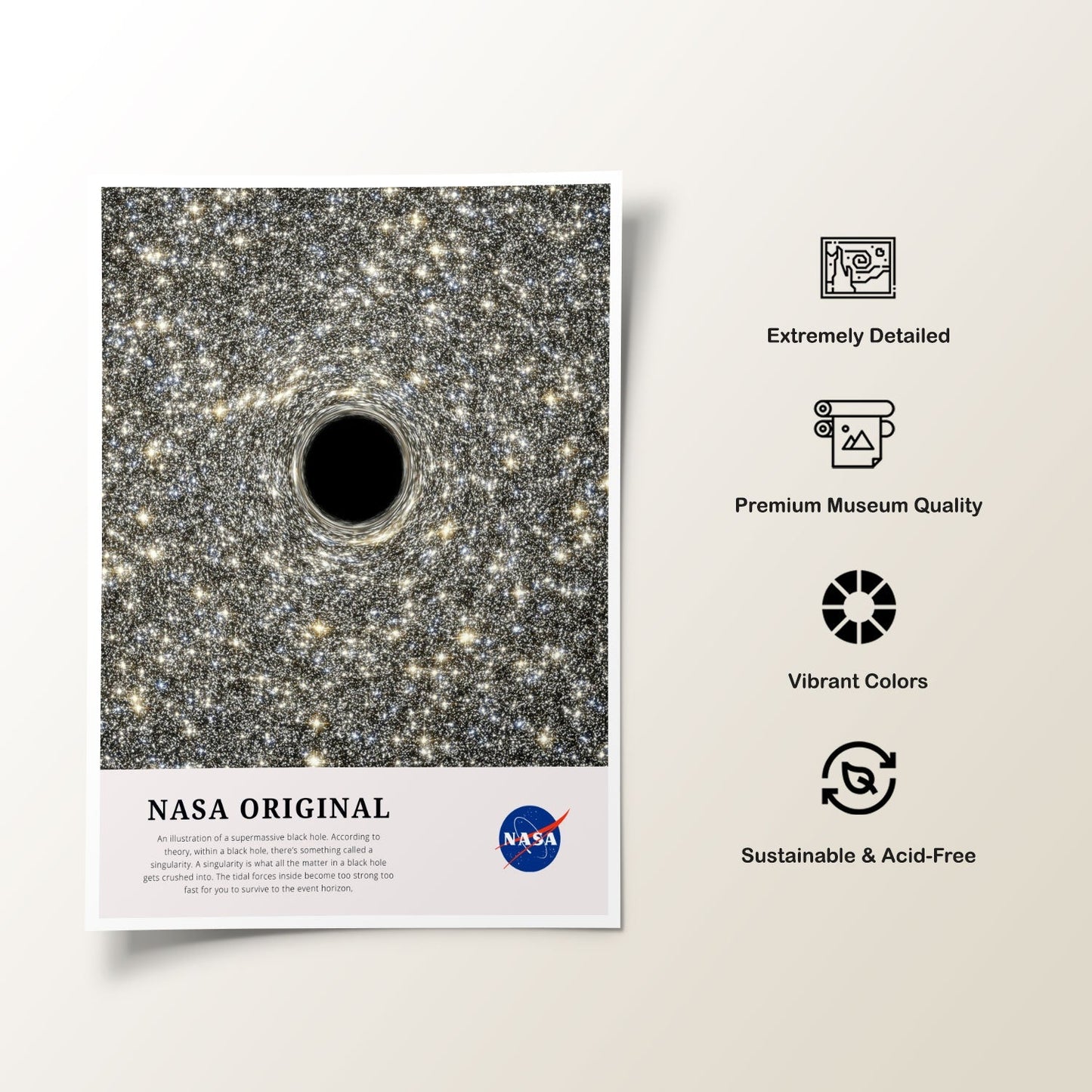 Supermassive Black Hole, NASA Art Posters