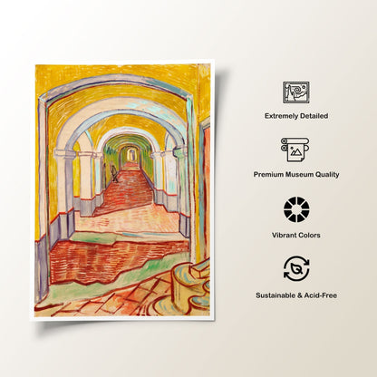 Corridor in the Asylum, Vincent Van Gogh Painting