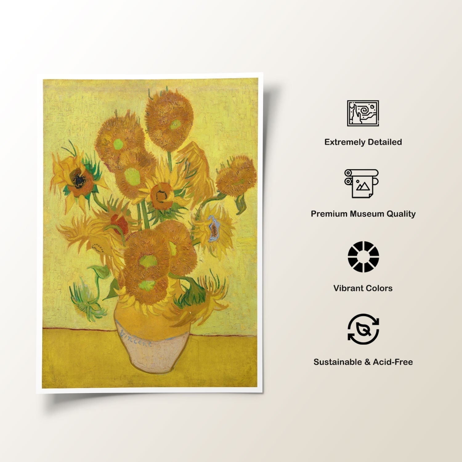 Sunflowers, Vincent Van Gogh Painting