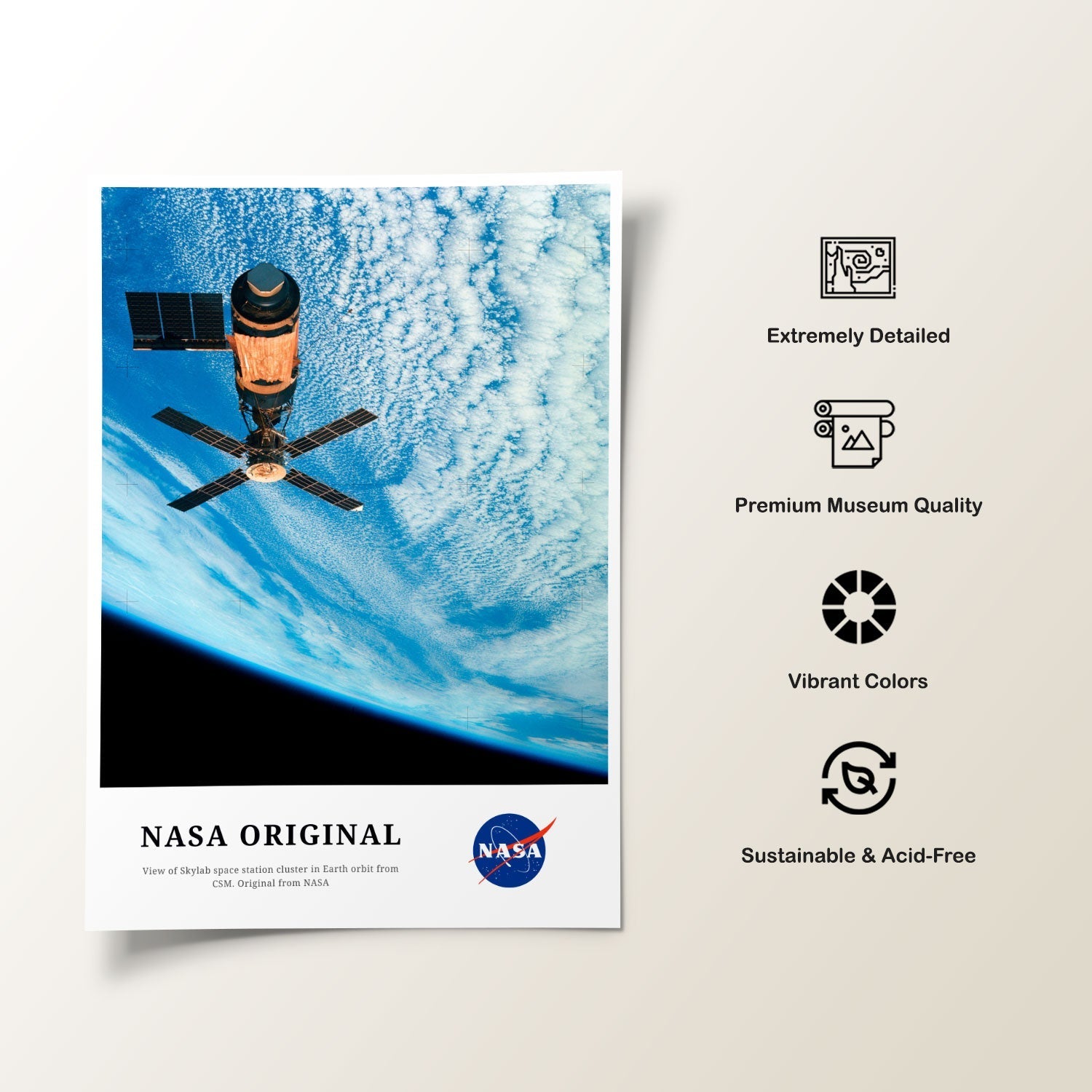 View of Skylab space station, NASA Art Posters