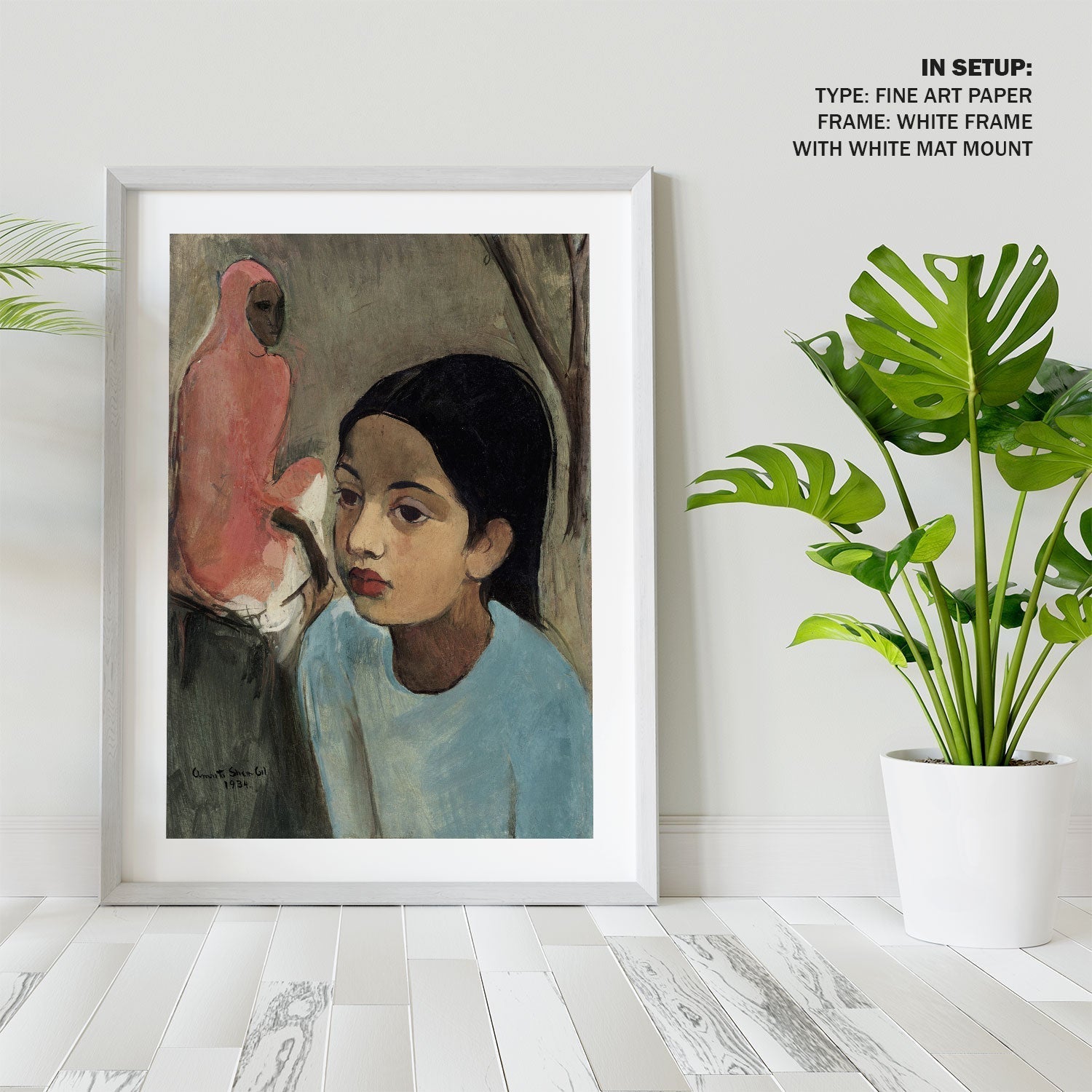 The Little Girl in Blue, Amrita Sher Gil Paintings