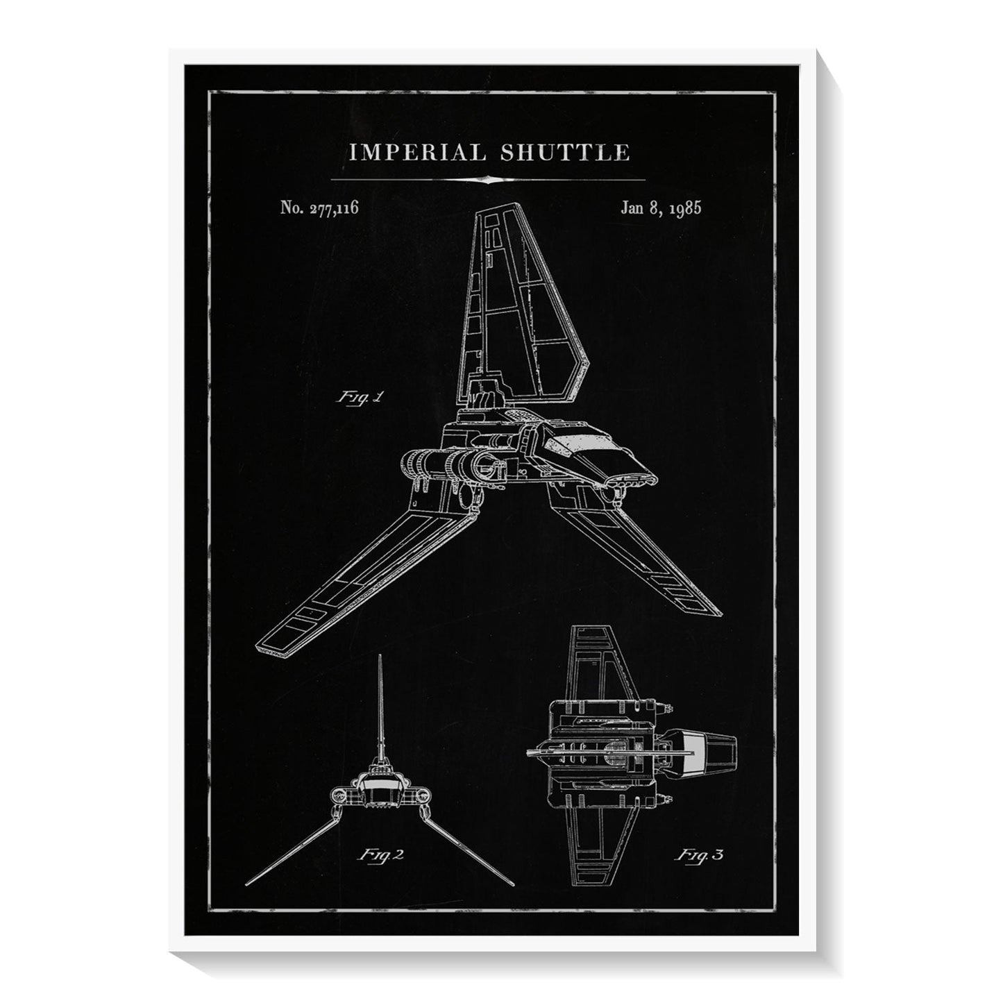Chalk Imperial Shuttle, Blueprint Patent Art
