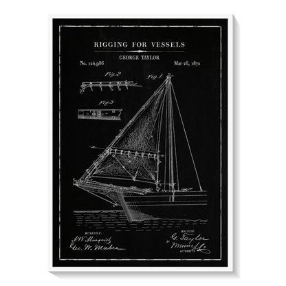 Chalk Rigging for Vessels, Blueprint Patent Art