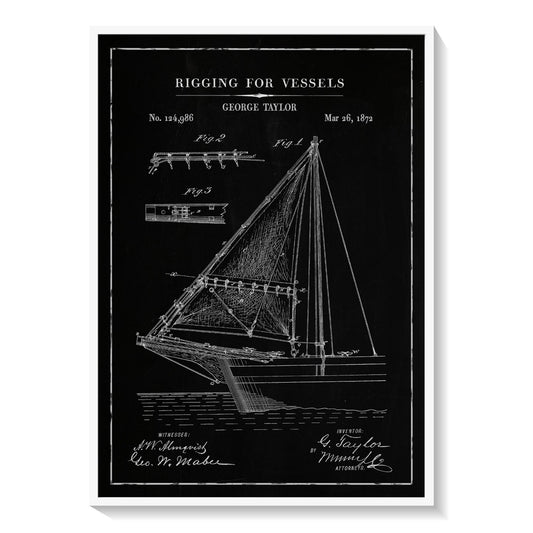 Chalk Rigging for Vessels, Blueprint Patent Art