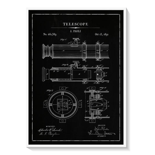 Chalk Telescope, Blueprint Patent Art