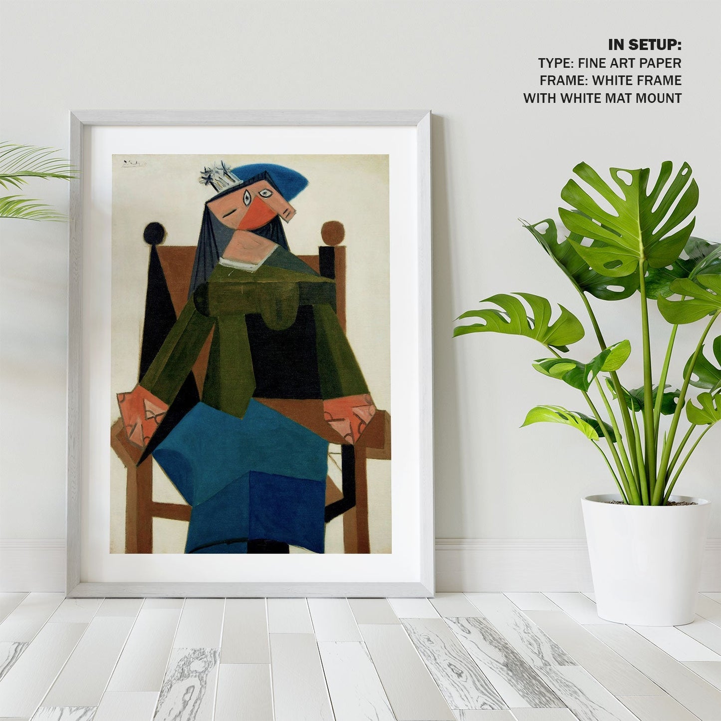 Femme assise dans un fauteuil, Pablo Picasso Painting