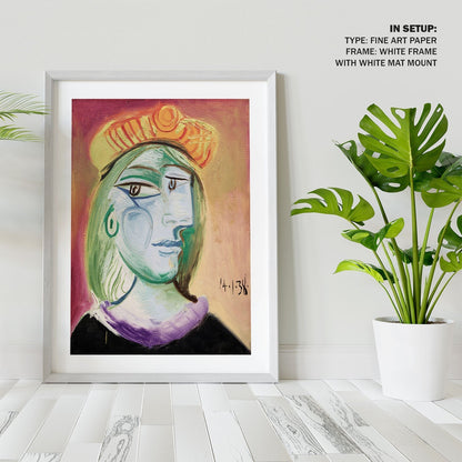 Femme au beret 1, Pablo Picasso Painting
