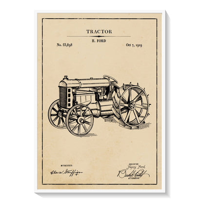 Tractor, Blueprint Patent Art
