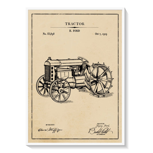 Tractor, Blueprint Patent Art