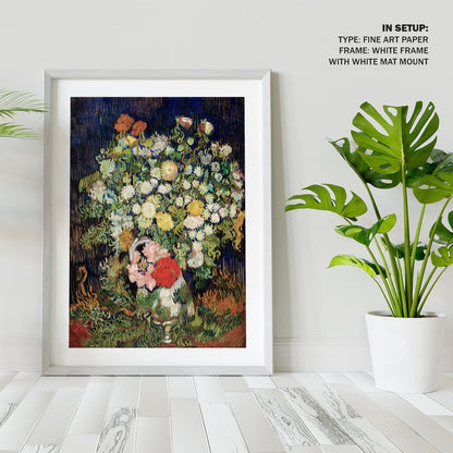 Bouquet of Flowers in a Vase, Vincent Van Gogh Painting