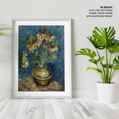 Imperial Fritillaries in a Copper Vase 2, Vincent Van Gogh Painting