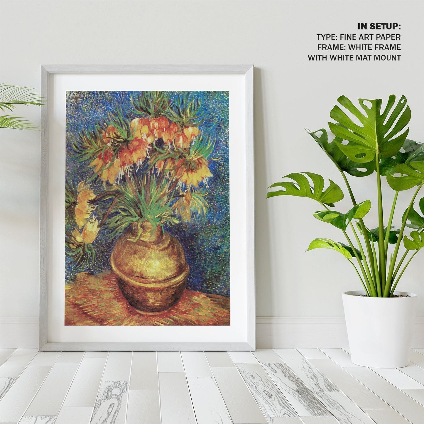 Imperial Fritillaries in a Copper Vase, Vincent Van Gogh Painting