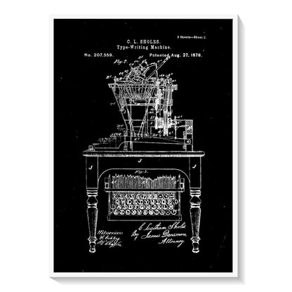 Qwerty keyboard, Blueprint Patent Art